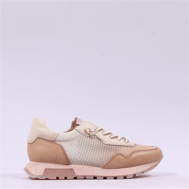 Hispanitas Oregon Bungee Laced Trainer - Beige Combi